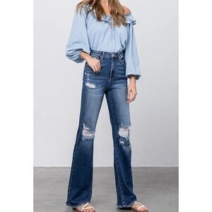 Insane Gene Sweeping the Street High Waist Relaxed Bootcut Jeans W26